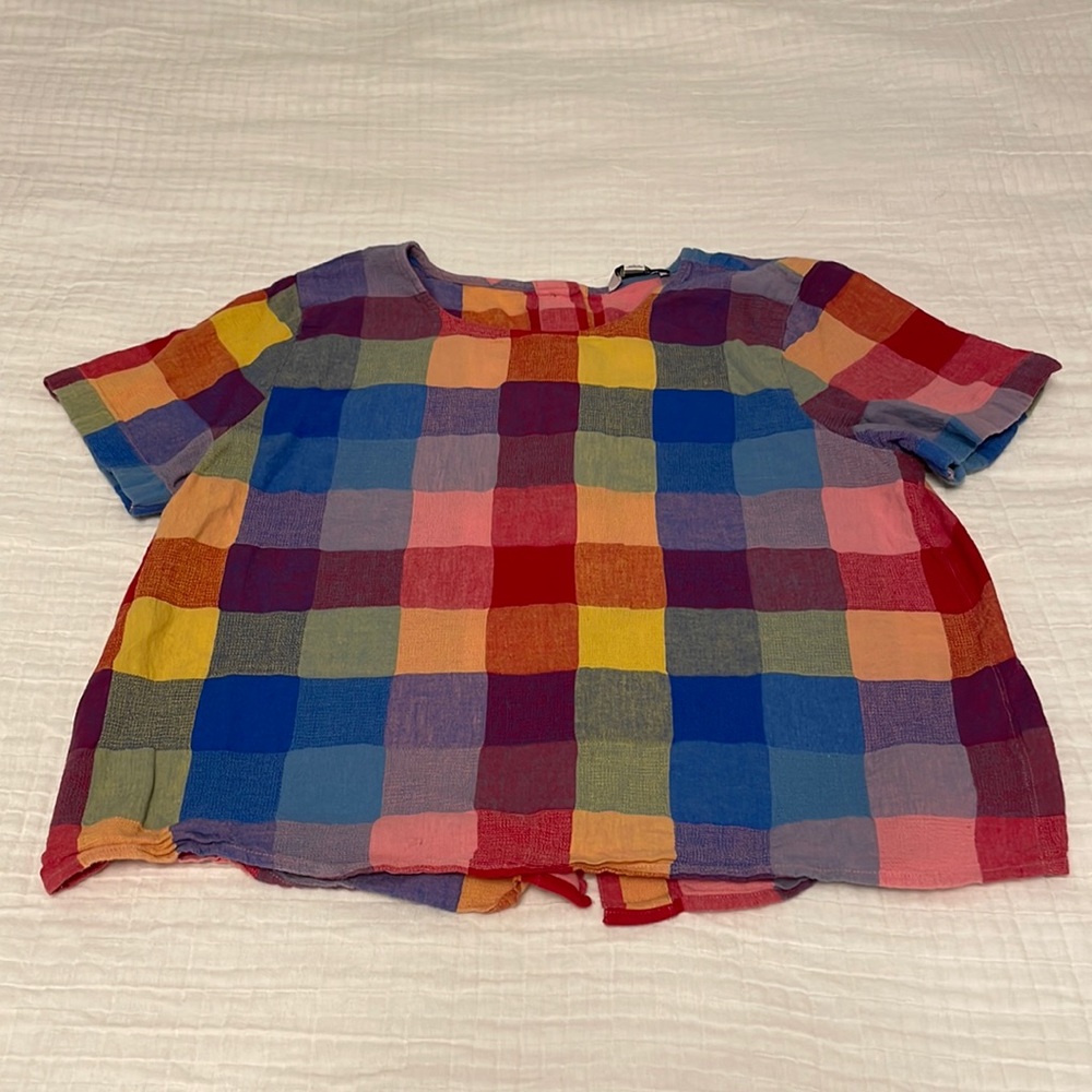 Madewell rainbow top, size medium